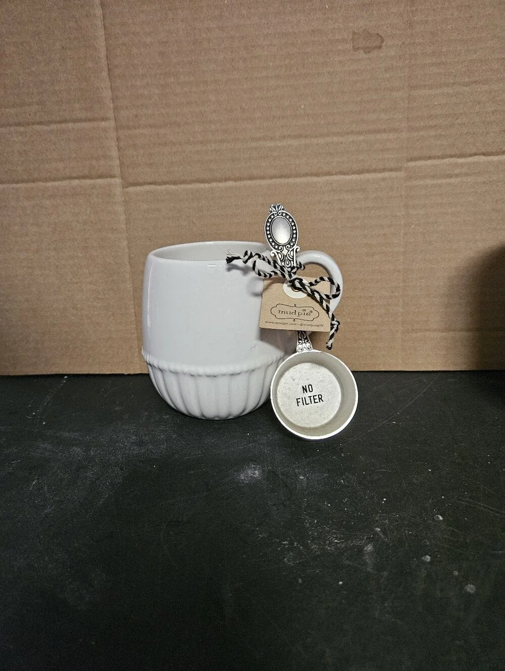 White Ceramic Coffee Mug - 'Too Much Monday, Not Enough Coffee'